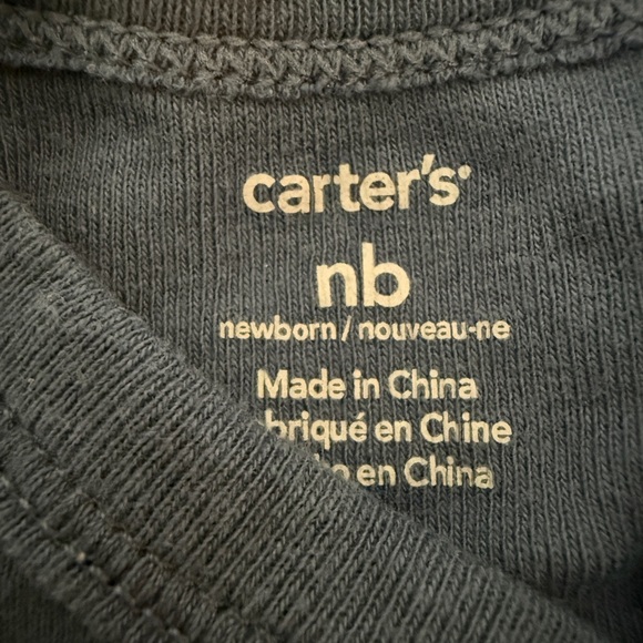 Carter's Newborn Gray Long Sleeve Shirt - Picture 2 of 2